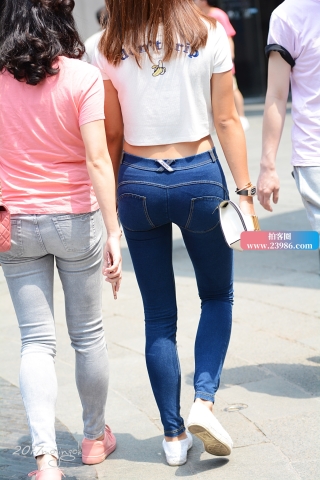 咔喳赛42 牛仔蜜桃裤