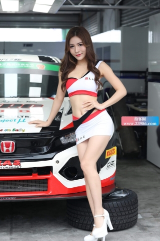 高跟短裙韩国车模