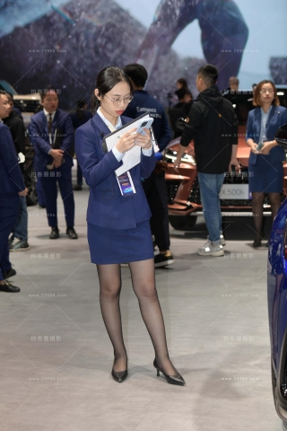 戴眼镜的黑丝销售顾问