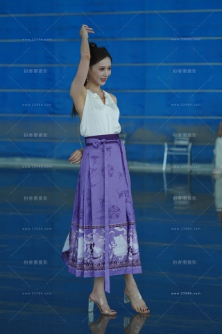 紫色长裙美女---小龙鼠