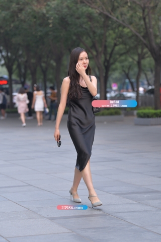 【红石赛帖】黑色长裙气质少妇