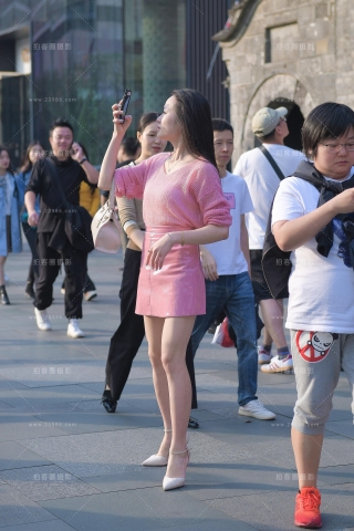 拍照de高跟美女