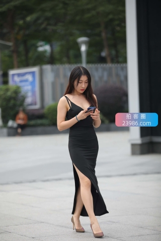 搭讪街拍长裙美女