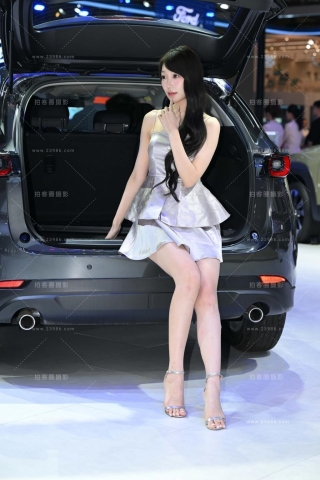 美腿凉高车模小姐姐