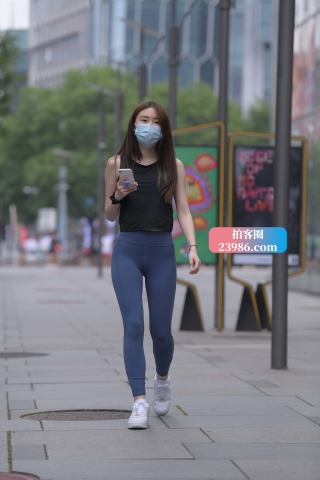 街拍紧身瑜伽裤