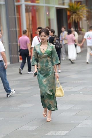 街拍韵味古风裙小娘子