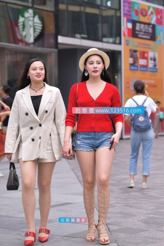 【街拍之魂赛帖】红衣靓丽少妇