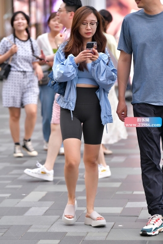 ★五分瑜伽紧身裤美女